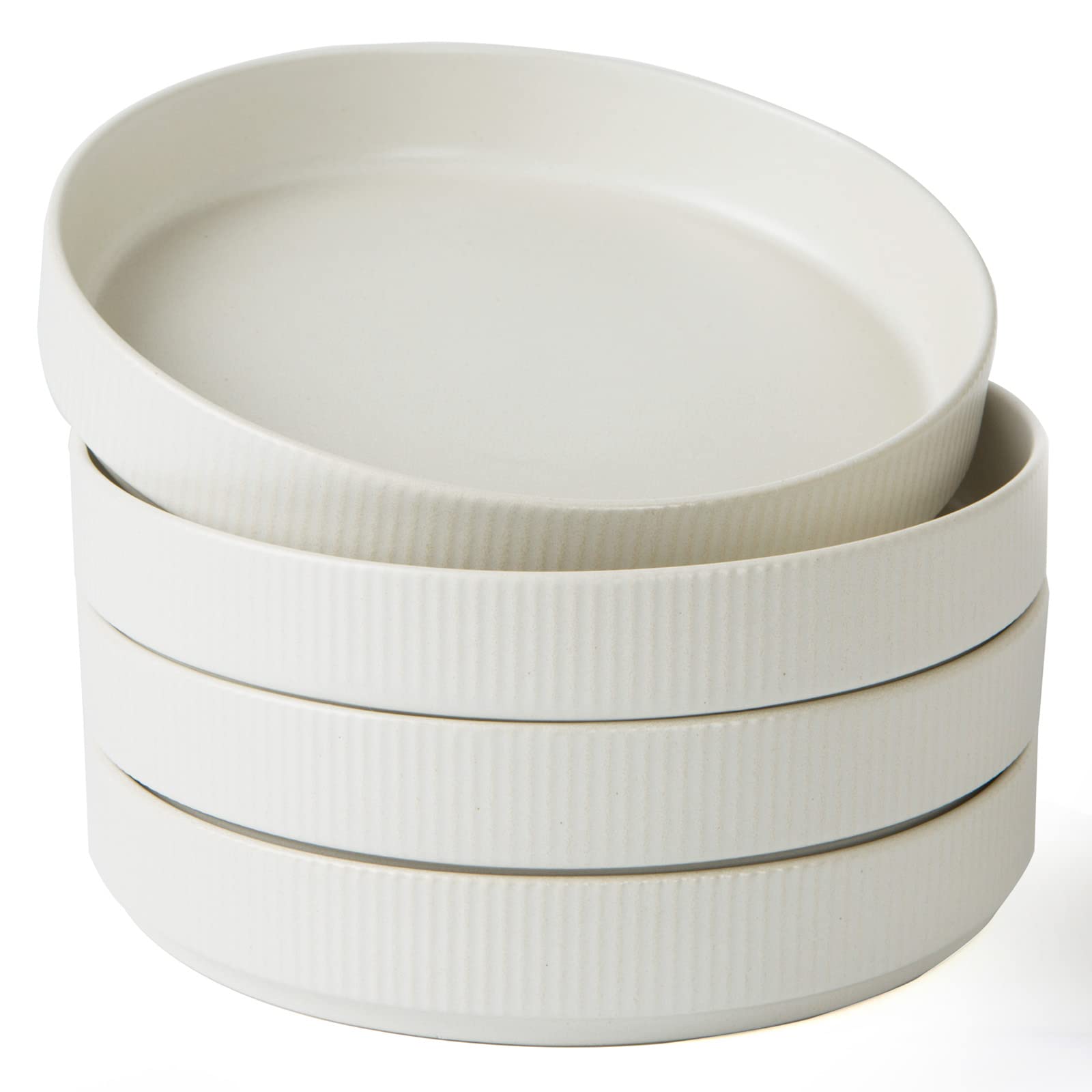 Famiware Star 8,25 pulgadas cuencos para pasta, juego de 4, ideal para porciones generosas