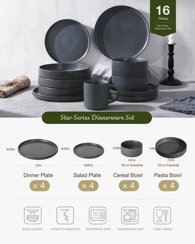 Famiware Star bol cereal 23 oz profundo, perfecto para desayunos abundantes.