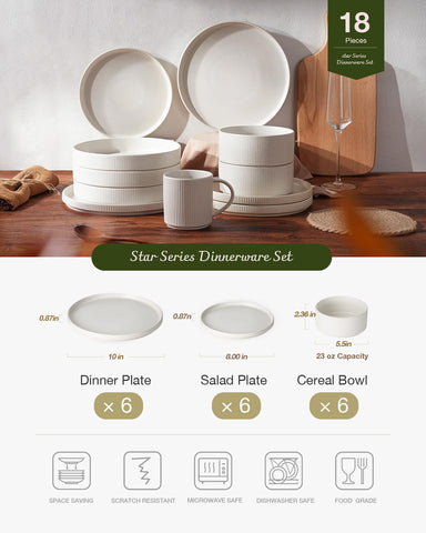 Famiware Star tazón cereal 23oz, resistente y apto para microondas.
