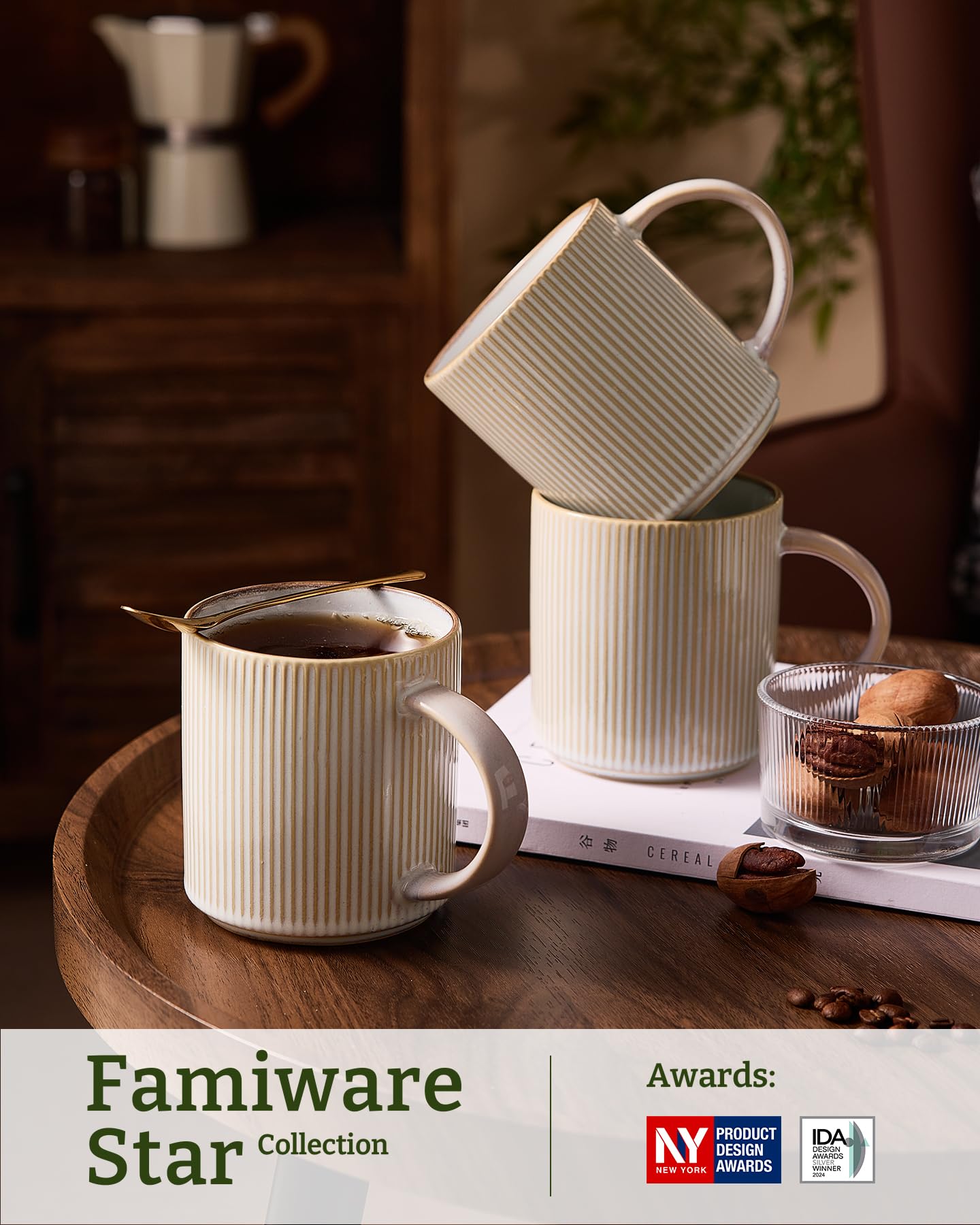 Taza famiware apta para microondas y lavavajillas.