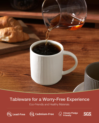 Famiware: taza de café con glaseado doble reactivo, color único.