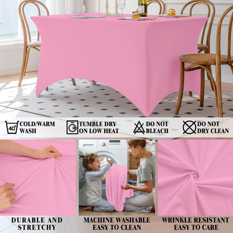 Mantel Famstar rosa con estiramiento de 4 direcciones para un acabado uniforme.