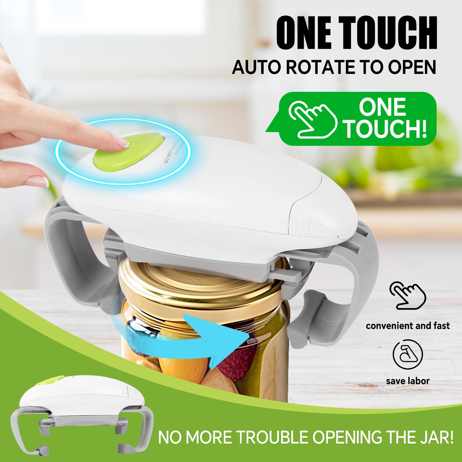 Famzelko torque potente: motor de alto torque para abrir tarros sin esfuerzo.
