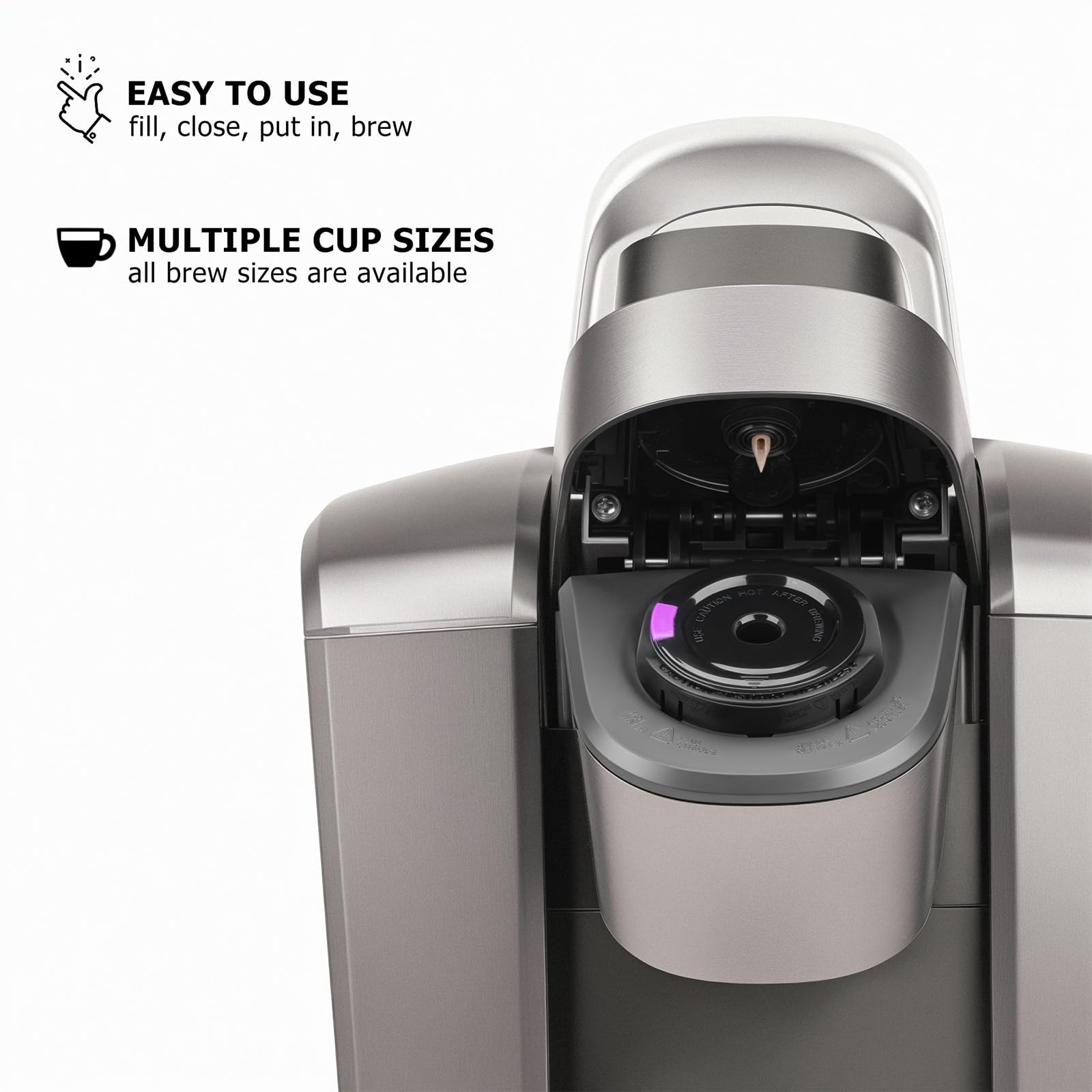 Fanativita compatibilidad amplia Keurig 2.0 y 1.0, uso versátil.