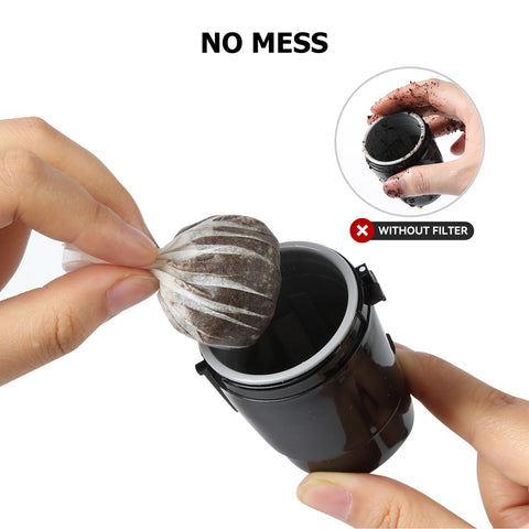 Fanativita filtro descartable compatible con tazas grandes, según patente 10865039.