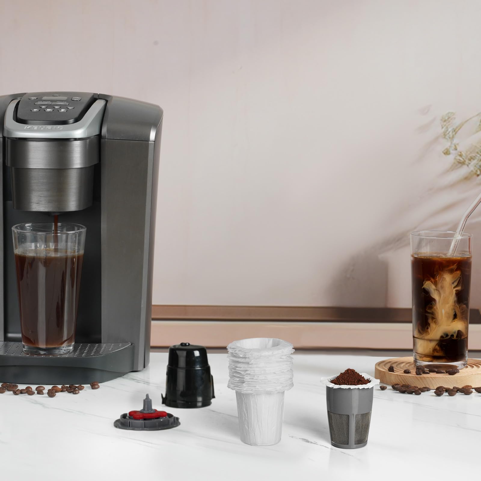 Paquete de 100 filtros Fanativita para K-Cup, listos para usar.