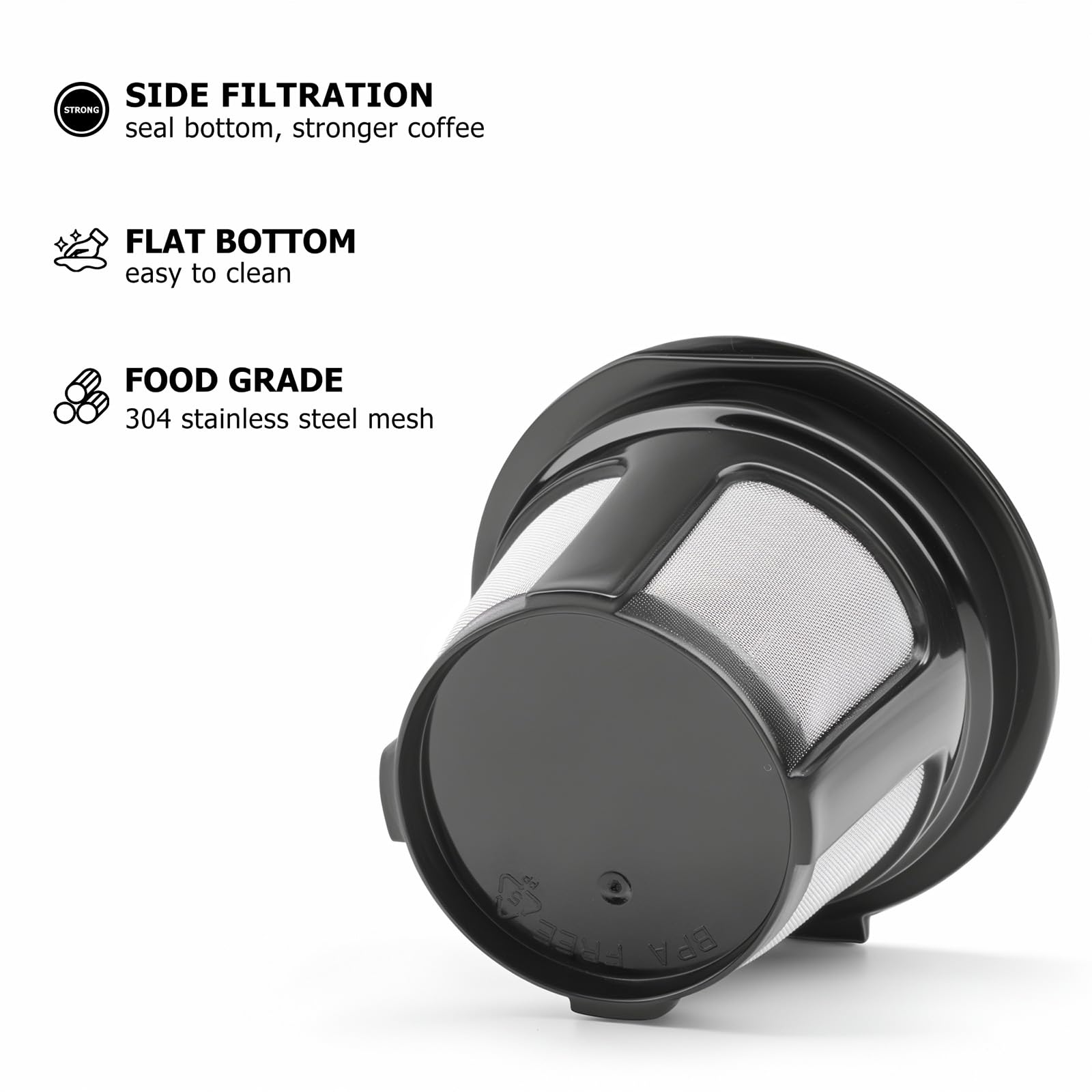 Fanativita malla 304 acero inoxidable, compatibilidad amplia con Keurig.
