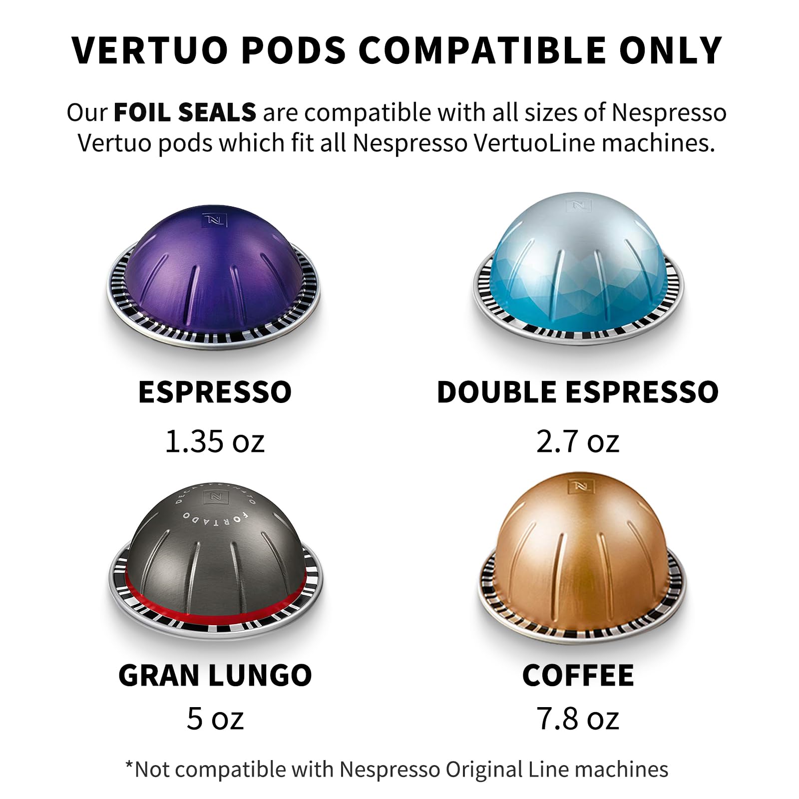 Fanativita tapas para cápsulas Vertuo reutilizables, fácil reciclaje y uso diario.