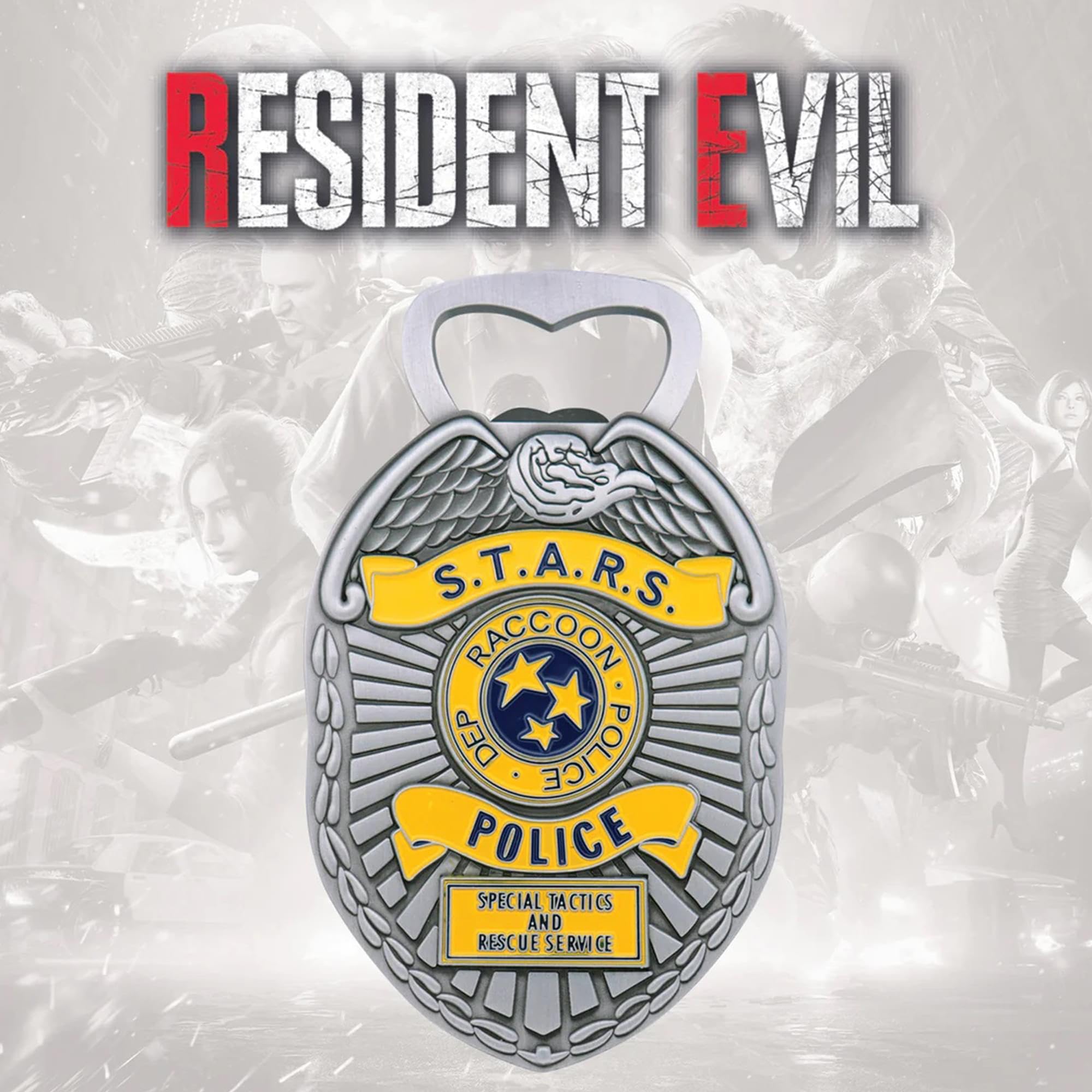 Regalo coleccionable Fanattik de Resident Evil con funcionalidad y detalle.