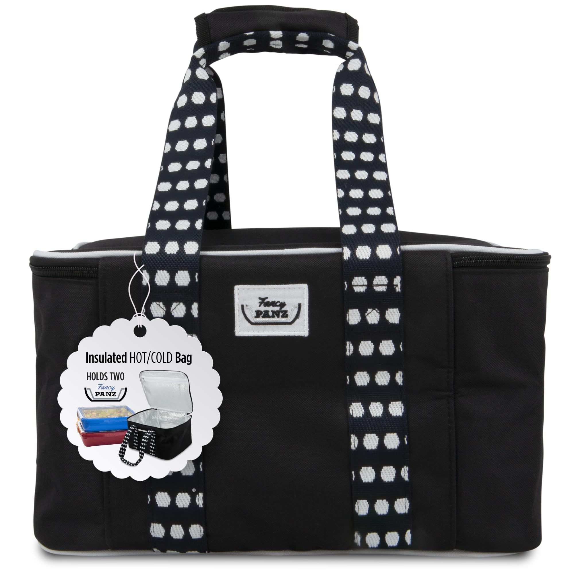 Fancy Panz bolsa aislante para dos Fancy Panz estándar negra, ideal para transportar comidas calientes o frías.