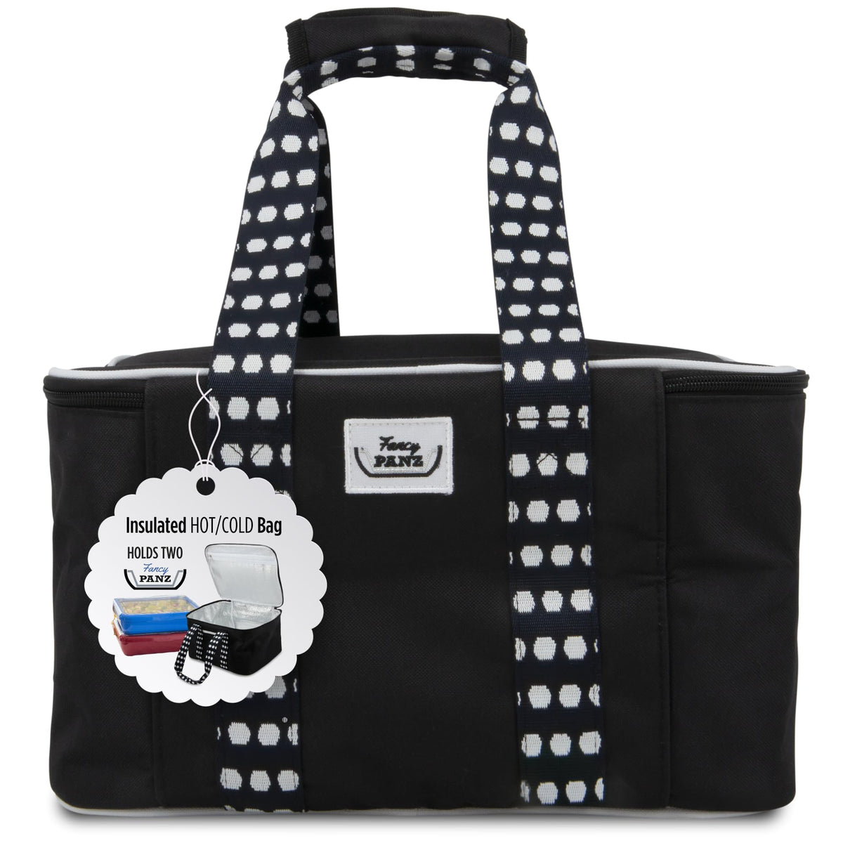 Fancy Panz bolsa aislante para dos Fancy Panz estándar negra, ideal para transportar comidas calientes o frías.