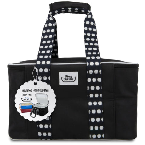Fancy Panz bolsa aislante para dos Fancy Panz estándar negra, ideal para transportar comidas calientes o frías.