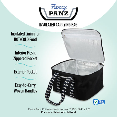 Fancy Panz bolsillos internos y externos para utensilios y servilletas, organización rápida.