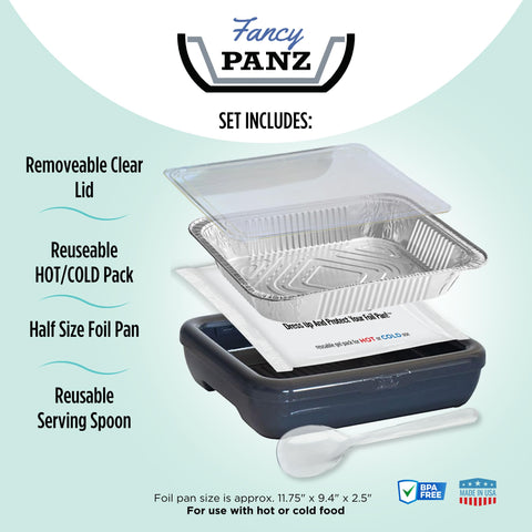 Fancy Panz incluye paquete de gel para conservar calor o frío en exteriores.