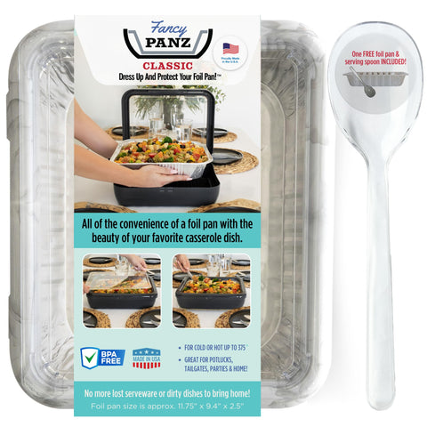 Fancy Panz porta-bandeja-aluminio-con-tapa mantiene presentación elegante durante el transporte