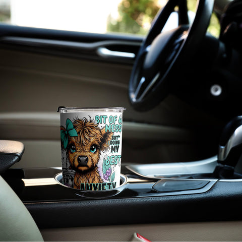 Fancyfams tumbler portátil cabe en la mayoría de portavasos