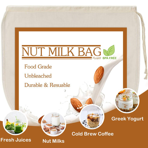Bolsas lavables y reutilizables Fancymay para yogur y quesos caseros.