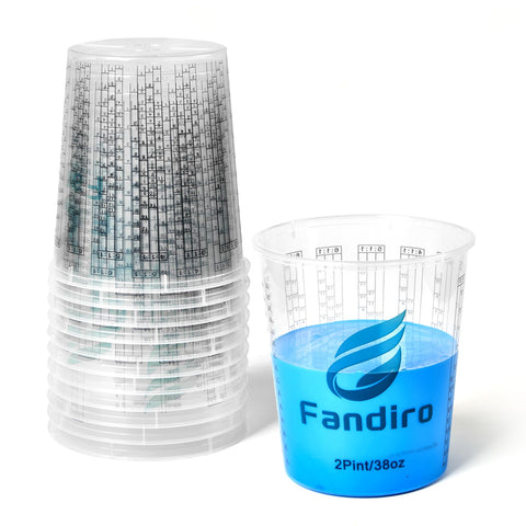 Fandiro tazas de mezcla 38 onzas para precisión en pinturas.