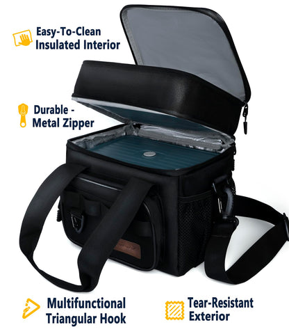 FanFanOK bolsa aislada de 11L para conservar alimentos caliente y protegido.