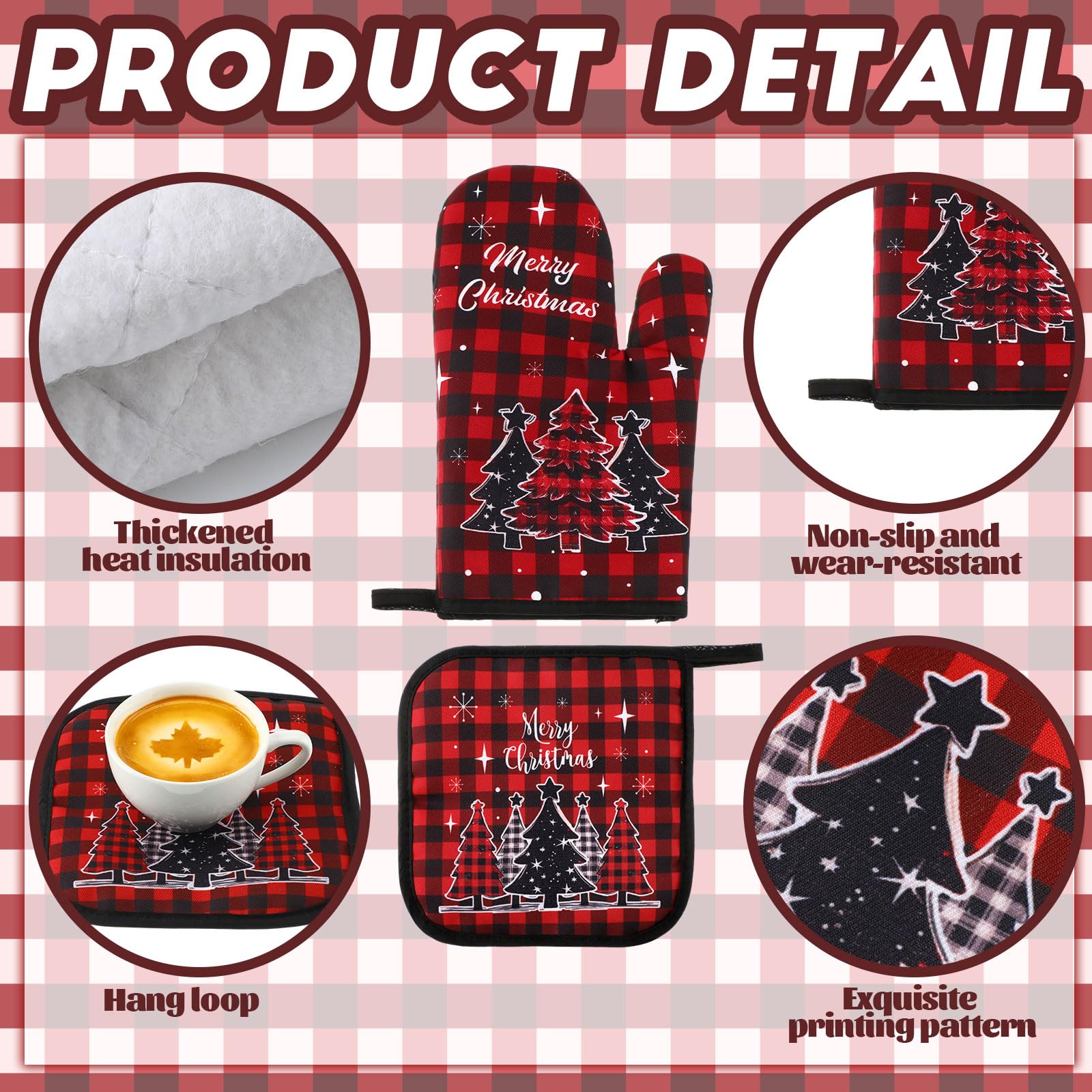 Guantes para horno Fanfanwin con relleno aislante para evitar quemaduras