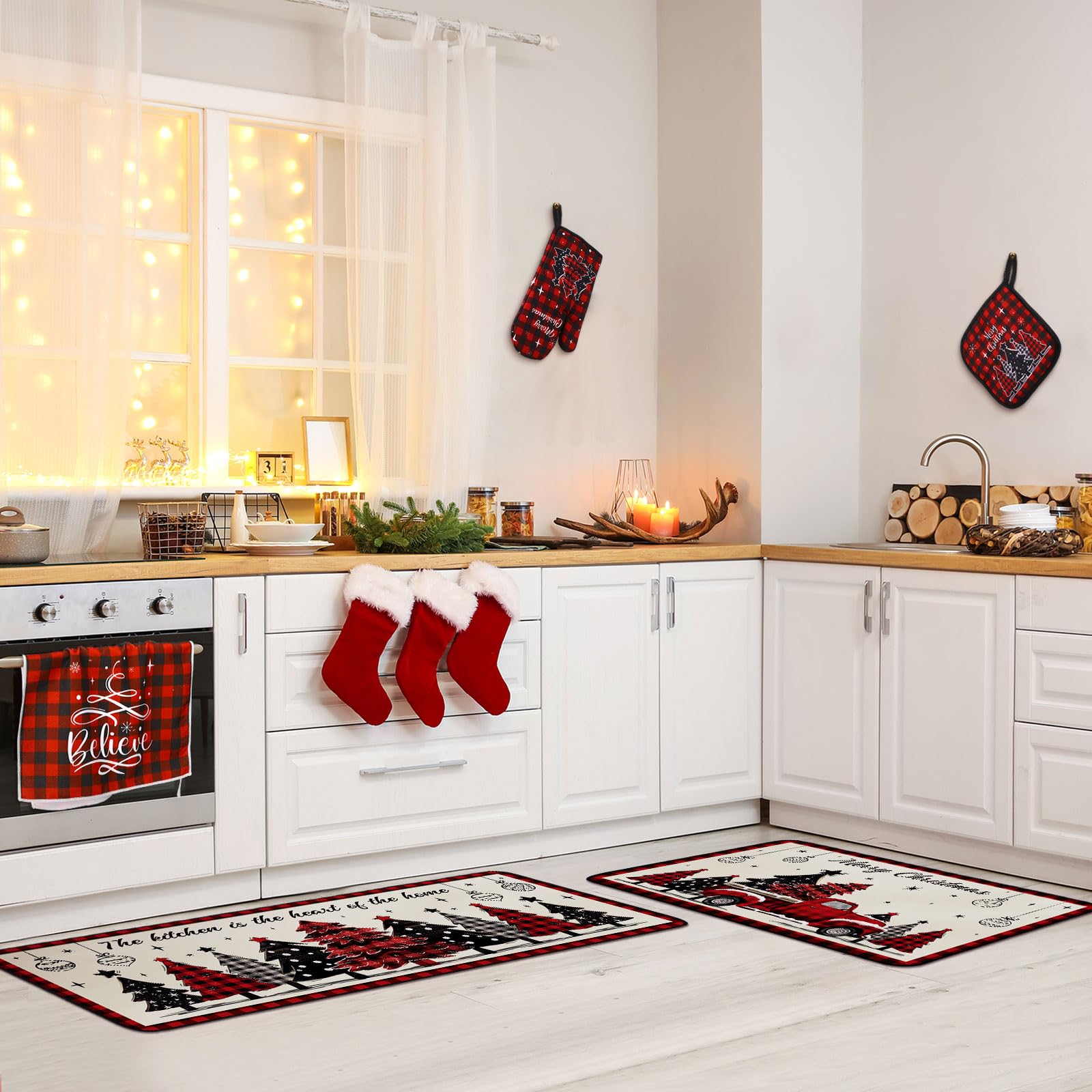 Toallas de cocina absorbentes Fanfanwin con motivos navideños para secar y limpiar