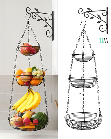 fangsun cesta-frutas-3-niveles ayuda a mantener las frutas ordenadas y visibles