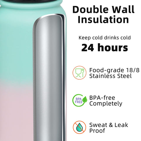 Botella Fanhaw de acero inoxidable 18-8 para uso diario