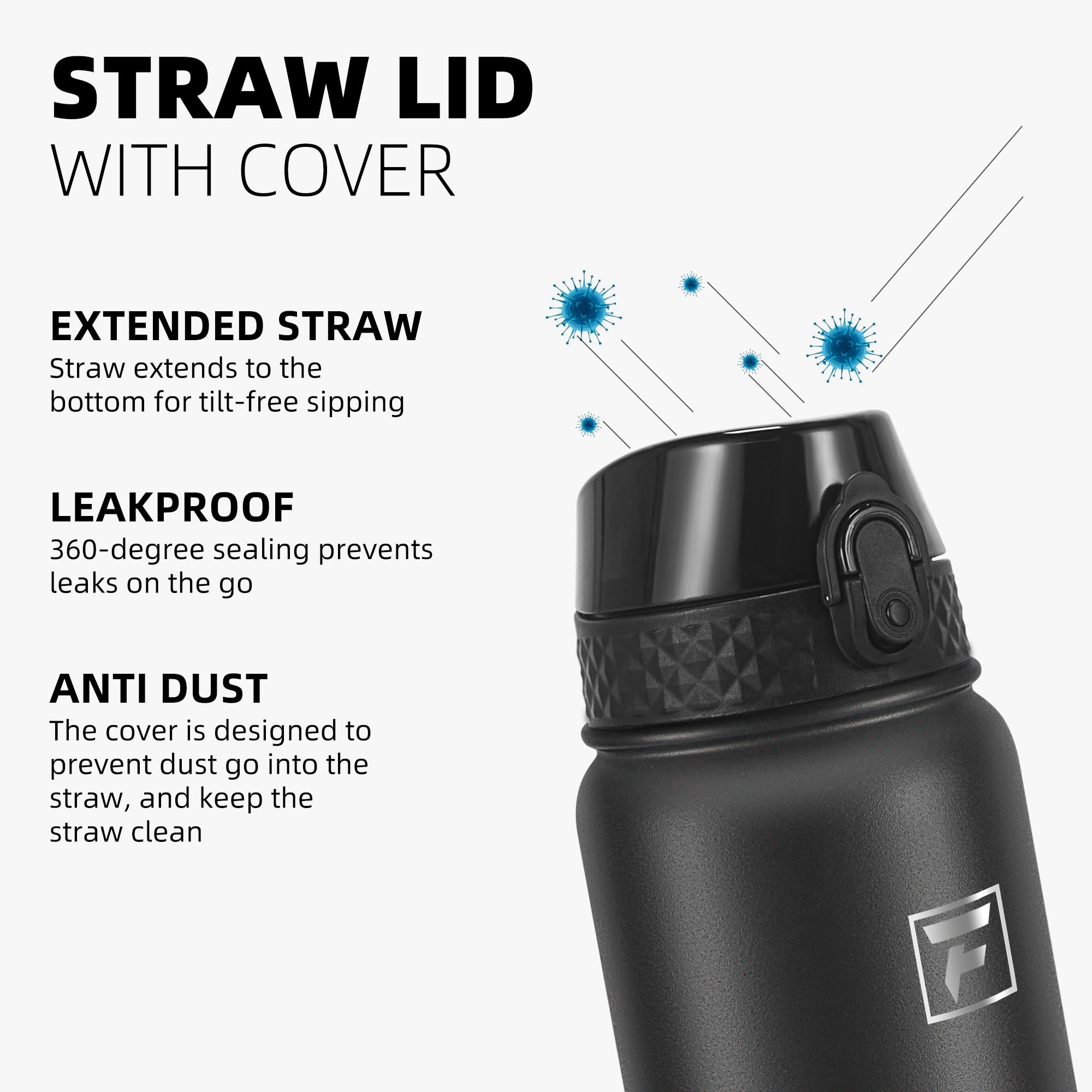 Fanhaw, acero inoxidable 18/8, duradera y segura para bebidas