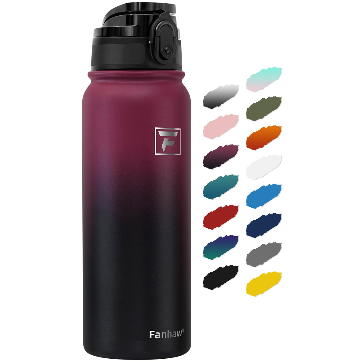 Botella Fanhaw-agua-20oz-acero-inoxidable mantiene bebidas frías por horas.