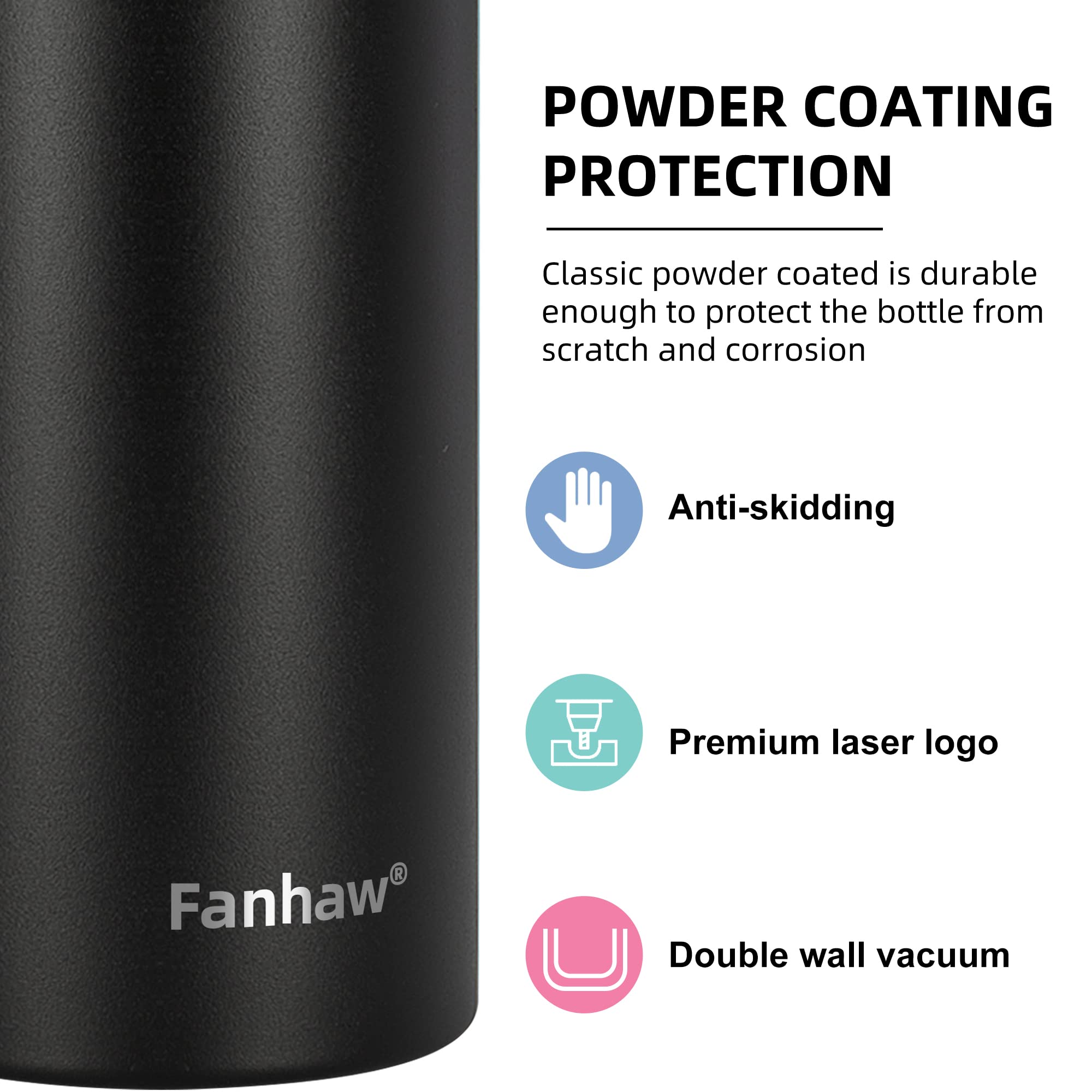 Fanhaw cuerpo de acero inoxidable 18/8 para durabilidad