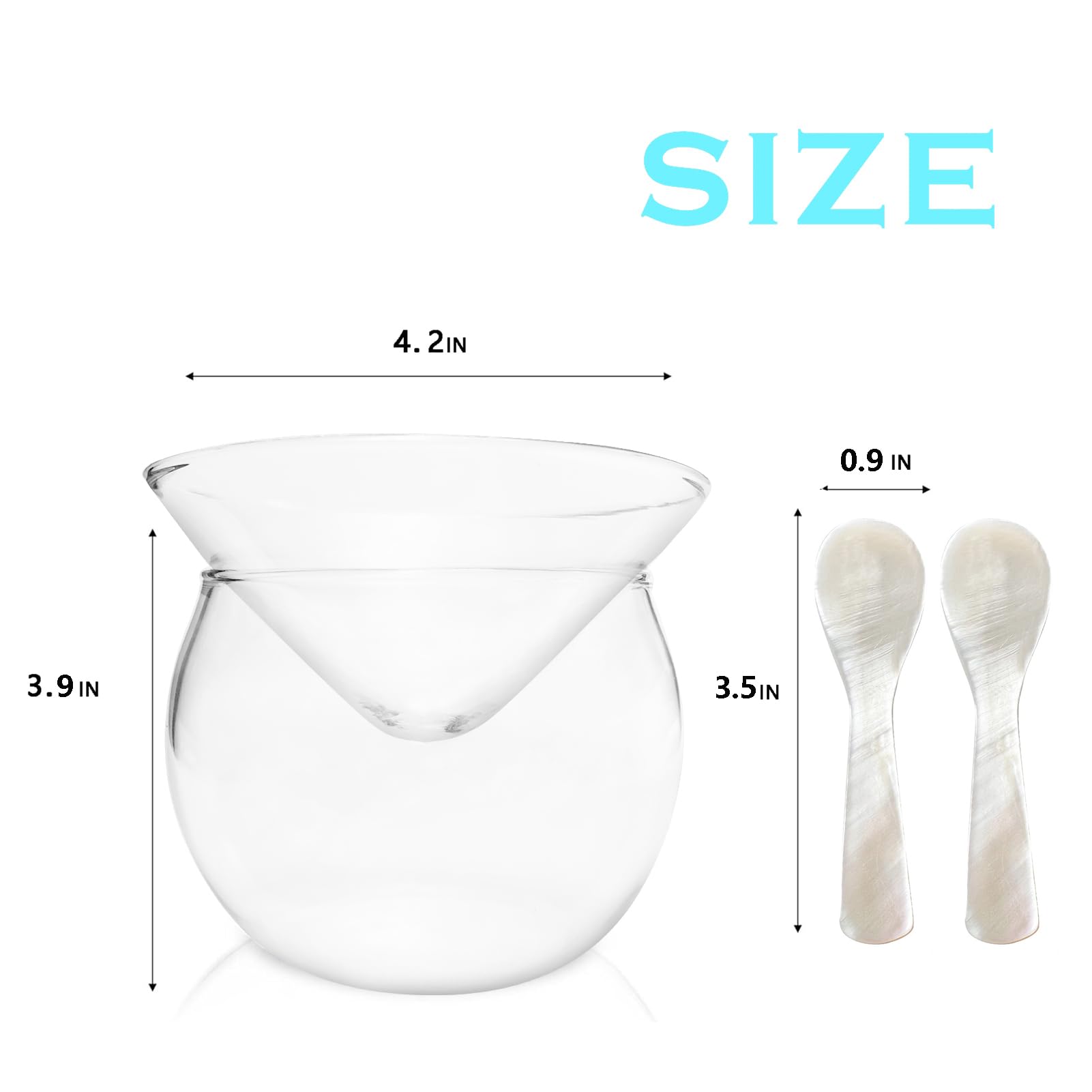 FANQIEW portahielo caviar vidrio facilita mantener frío el plato