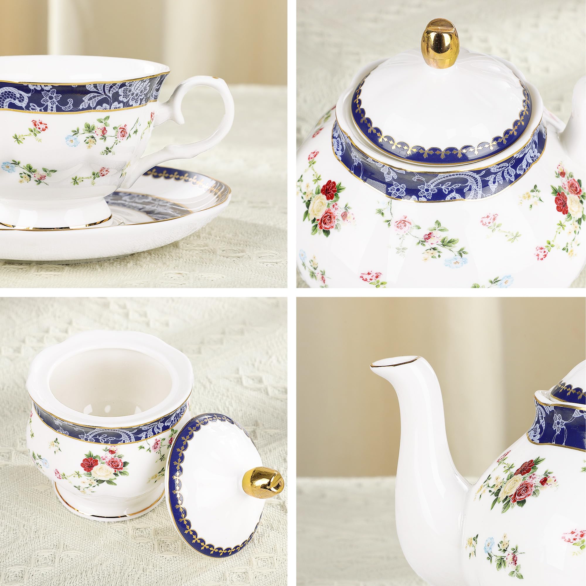 Fanquare azucarero y cremera china hueso, complemento funcional para la mesa.