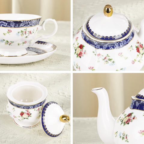 Fanquare azucarero y cremera china hueso, complemento funcional para la mesa.