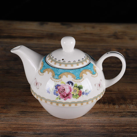 Fanquare detalle floral azul en porcelana, acento decorativo para la cocina y vajilla.