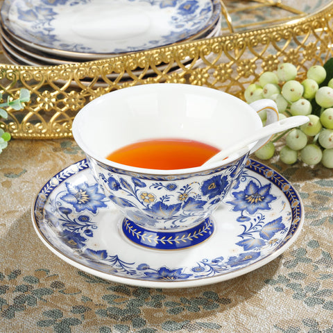 Jarra para la crema de porcelana azul Fanquare para servir leche