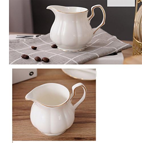 Lechera Fanquare cerámica blanca para leche o crema durante el té