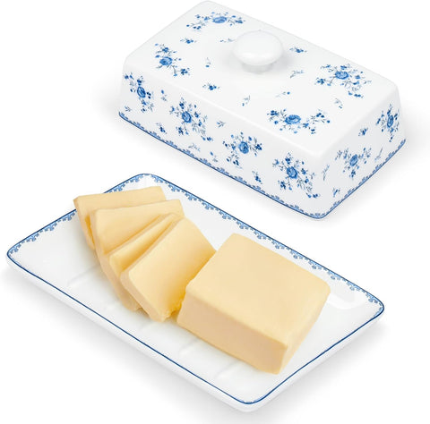 fanquare platito para mantequilla cerámica mantiene la tapa en su lugar
