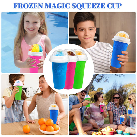 Fans-One copa para granizados, accesorios pajilla y cuchara: 2 en 1 para beber.