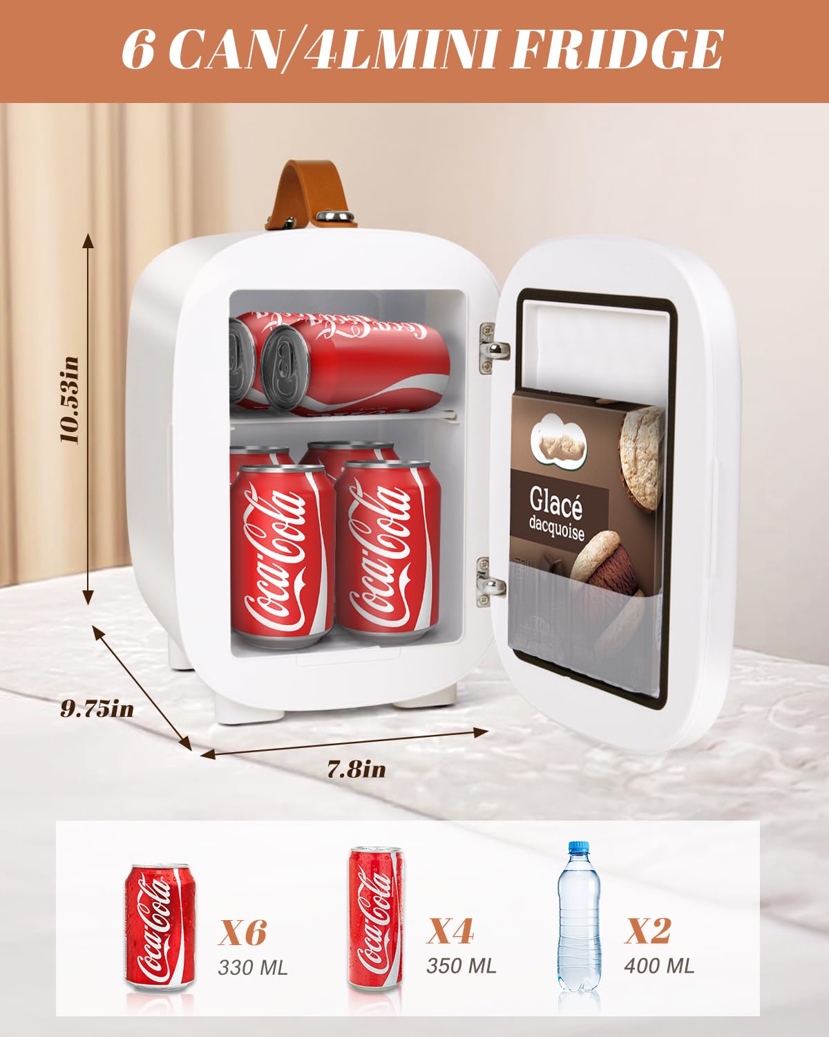 FANSEXPERT Nevera 4L diseño ecológico sin refrigerantes nocivos