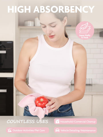 Fantasticlean paño microfibra absorbente rosa 7 veces su peso