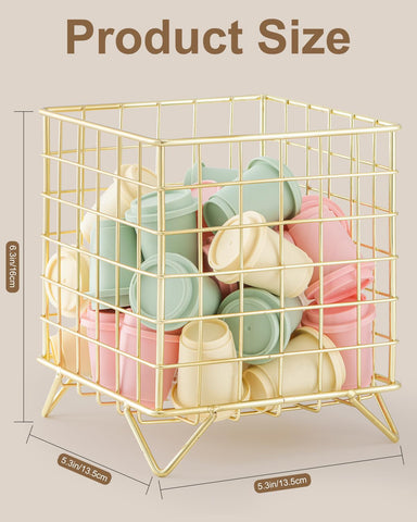 FantasyLife organizador de cápsulas dorada, mostrador limpio y práctico.