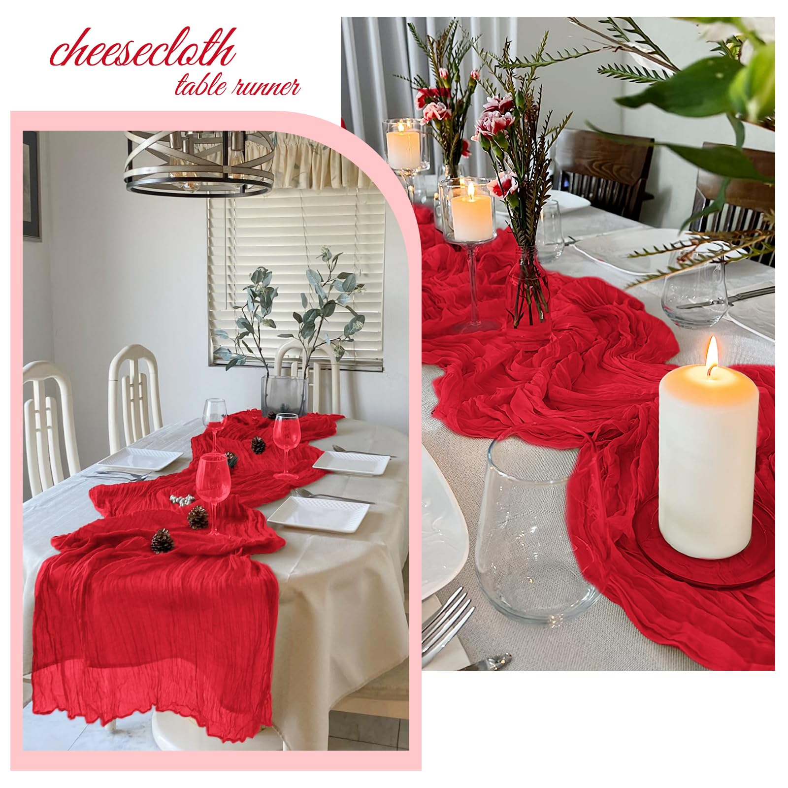 FANTEKE ducha de bebe decoracion con gasa roja suave.