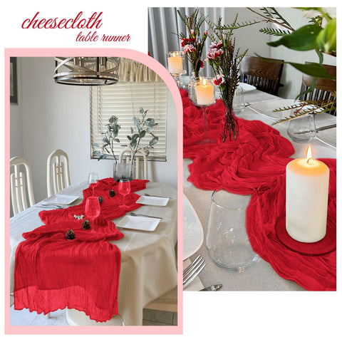 FANTEKE ducha de bebe decoracion con gasa roja suave.