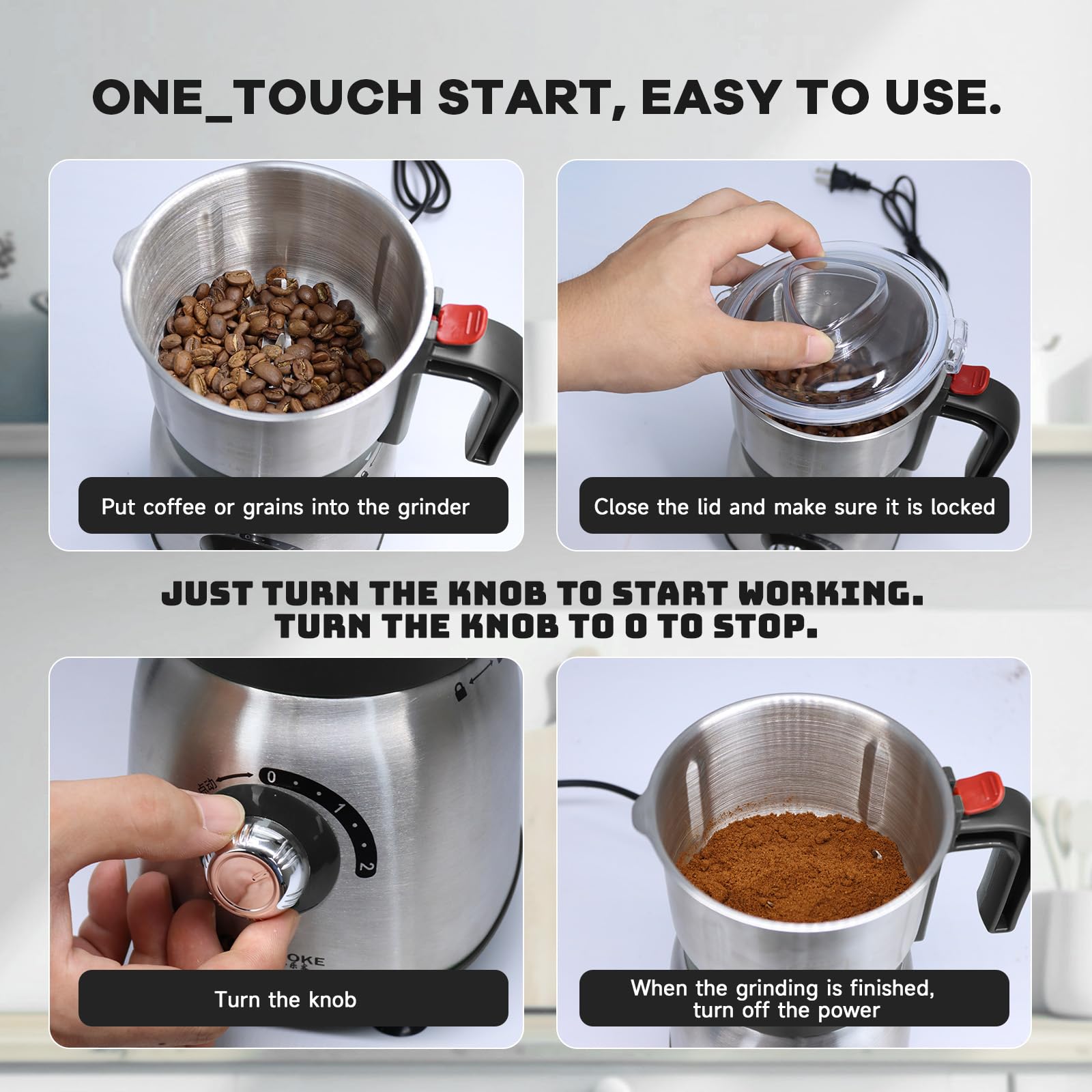 FAOFER molinillo para mezclar granos y especias en la cocina diaria.
