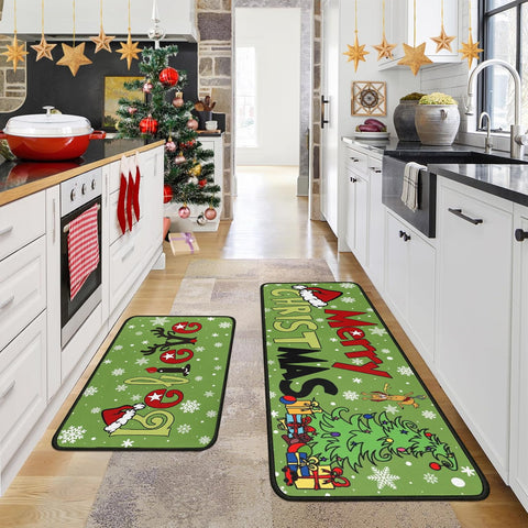 Faptoena Grinch diseño navidad para cocina, aporta ambiente festivo.