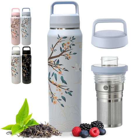 Farasi botellas-infusor-tapa: cierre hermético para bebidas infusionadas en movimiento.