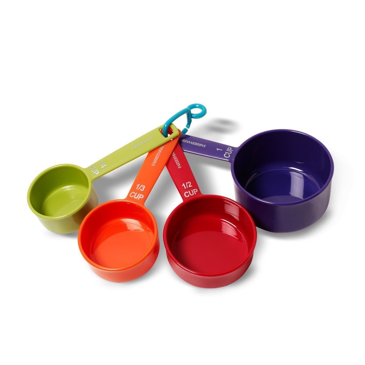 Farberware conjunto apilable, diseño compacto para almacenamiento.
