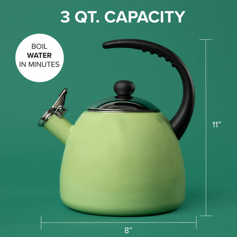 Farberware Dome Tetera: pitido alegre para indicar que el agua hierve.