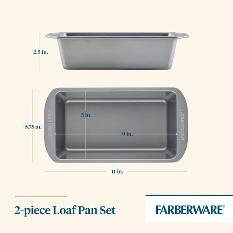 Farberware GoldenBake: molde bizcocho antiadherente para desmolde fácil.