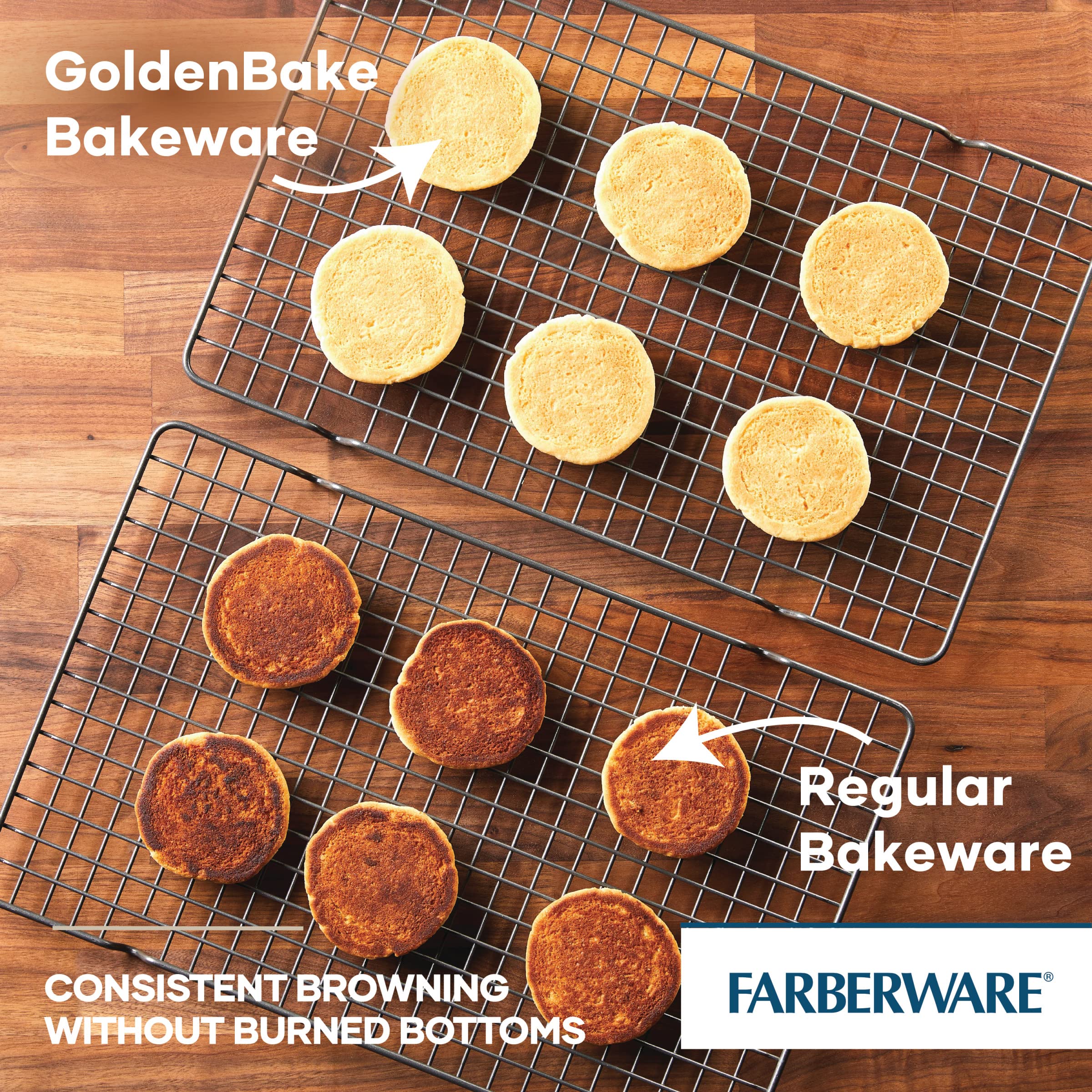 Farberware GoldenBake: molde pan dulce antiadhesivo para horneados deliciosos.